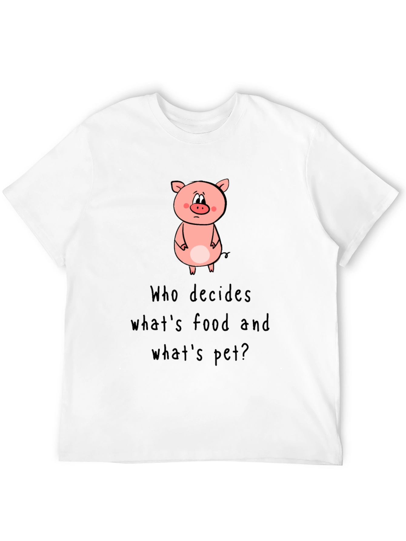 Pig Food or Pet Black Graphic Tee