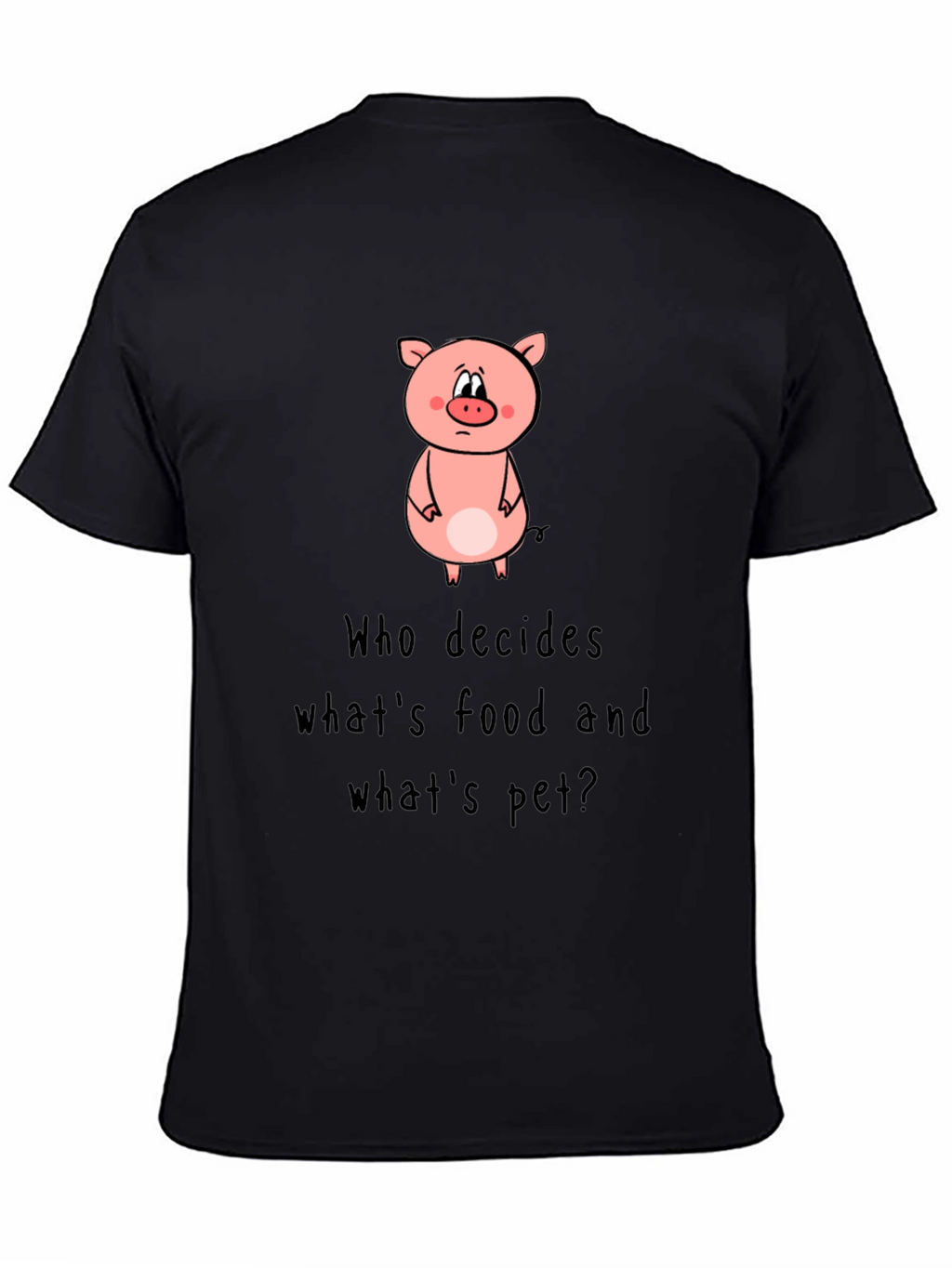 Pig Food or Pet Black Graphic Tee