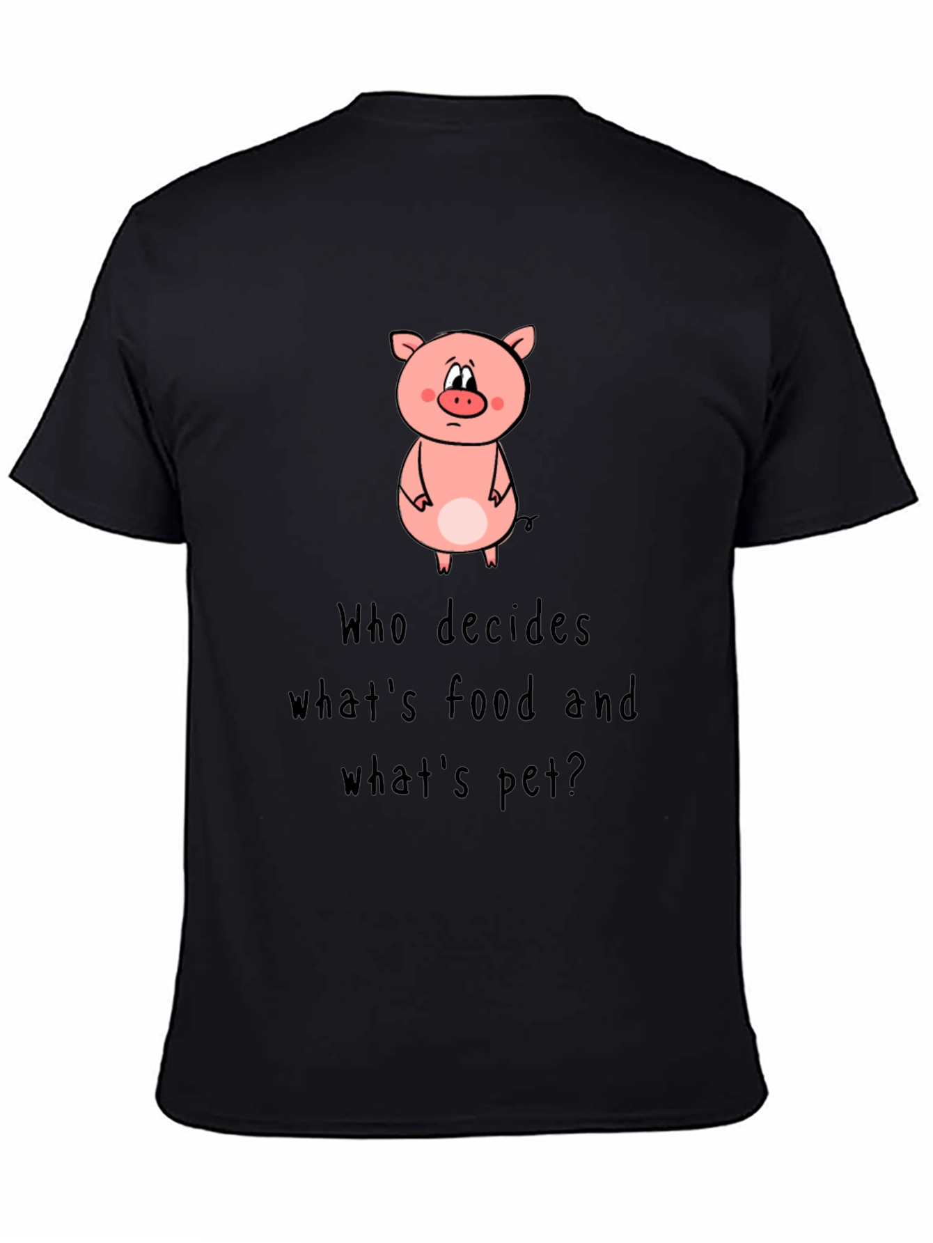 Pig Food or Pet Black Graphic Tee