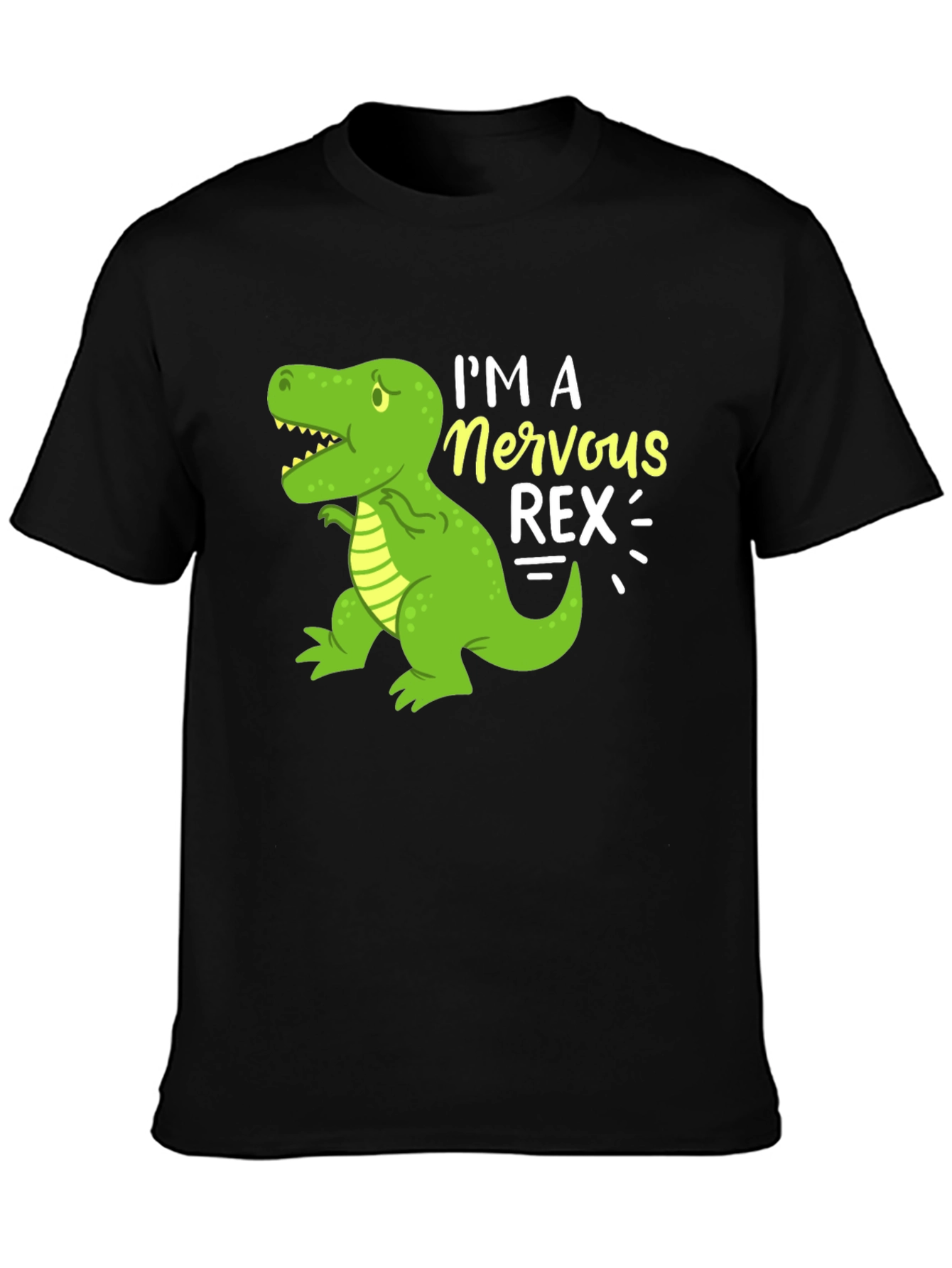 Nervous Rex T-Shirt - Funny Dinosaur Graphic Tee