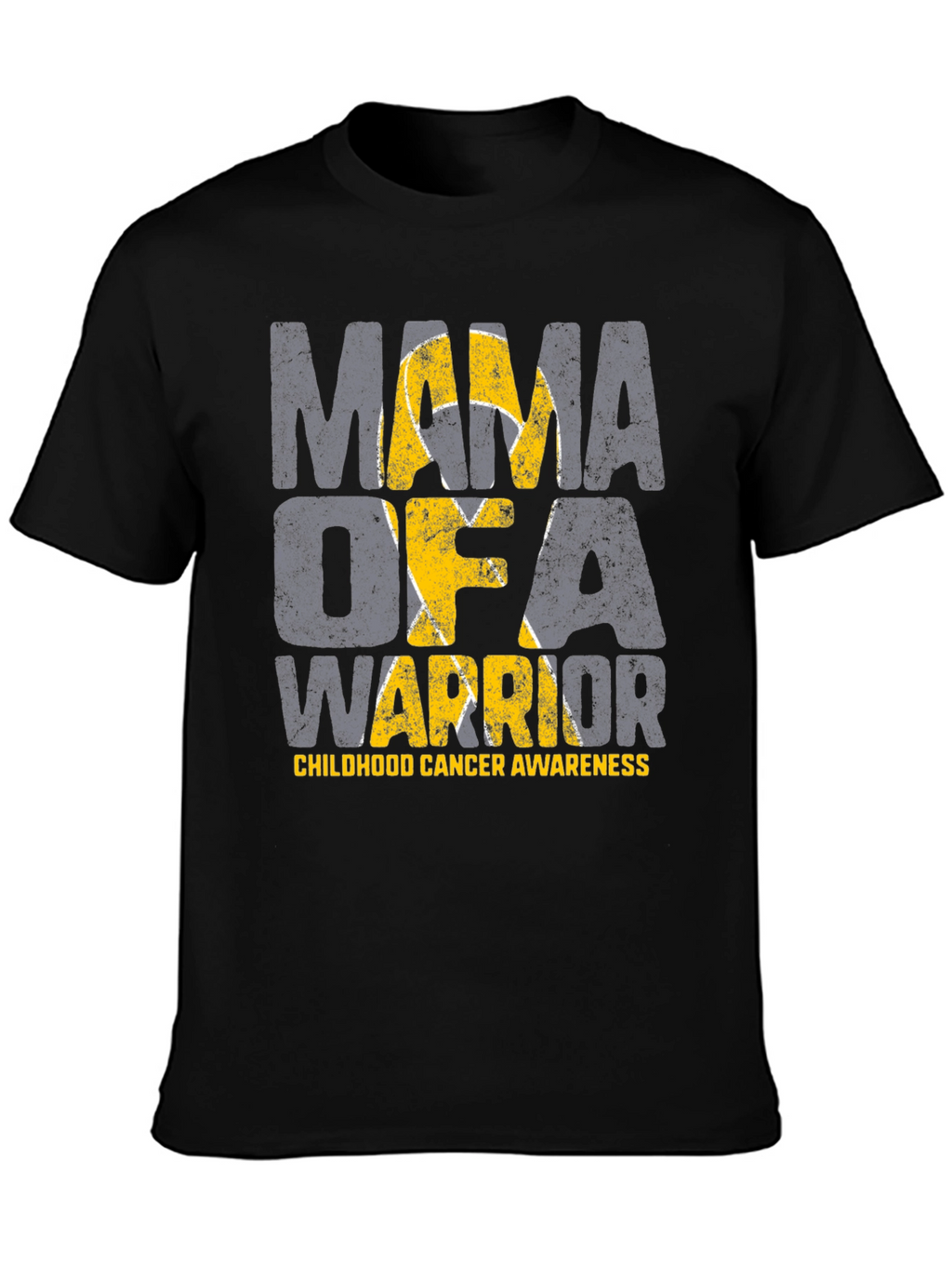 Mama of a Warrior Childhood Cancer Awareness T-Shirt