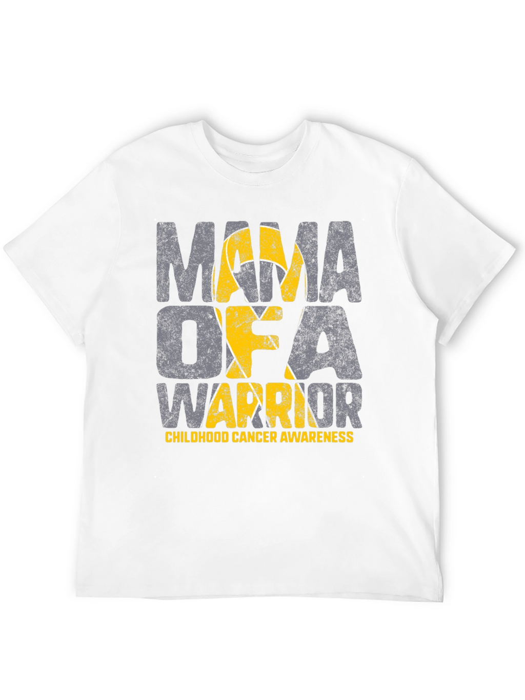 Mama of a Warrior Childhood Cancer Awareness T-Shirt