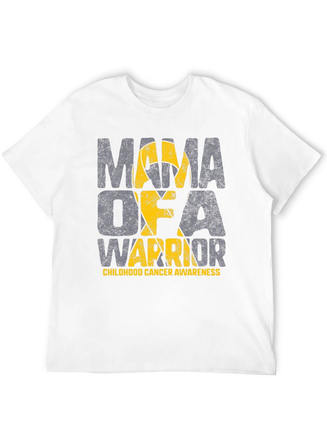 Mama of a Warrior Childhood Cancer Awareness T-Shirt
