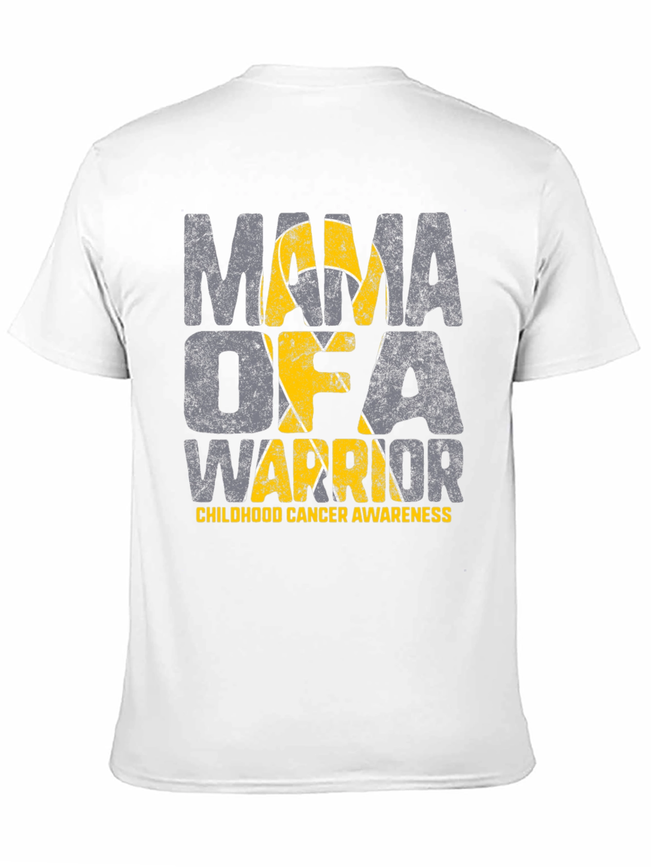 Mama of a Warrior Childhood Cancer Awareness T-Shirt
