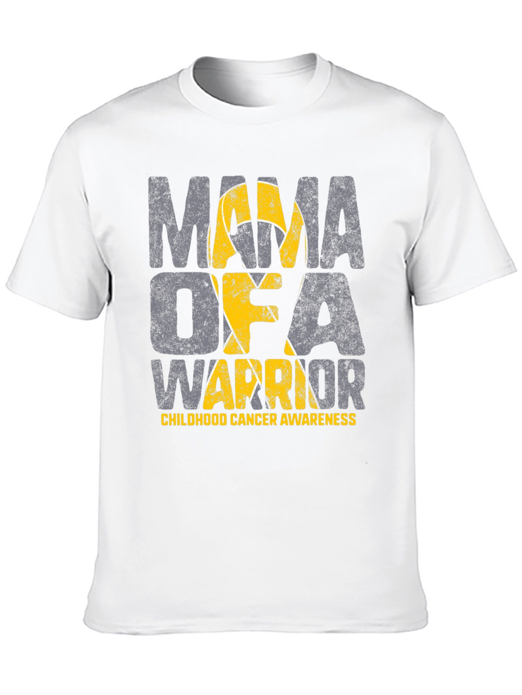Mama of a Warrior Childhood Cancer Awareness T-Shirt