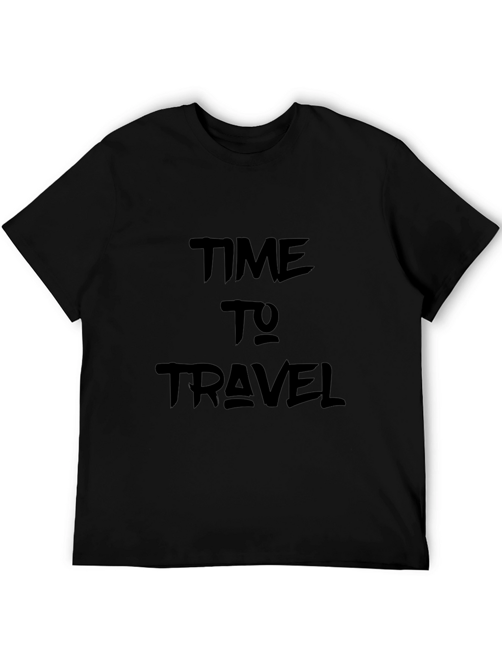 Time to Travel Graphic Black Tee