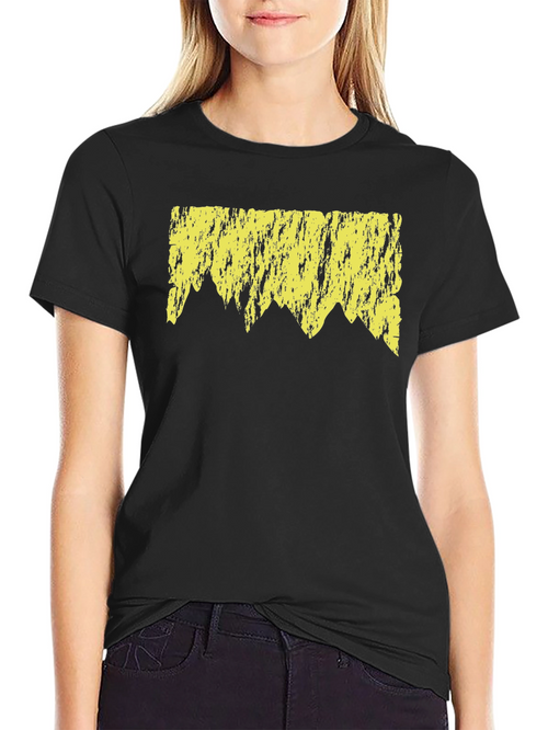 Abstract Mountain Graphic Tee - Black