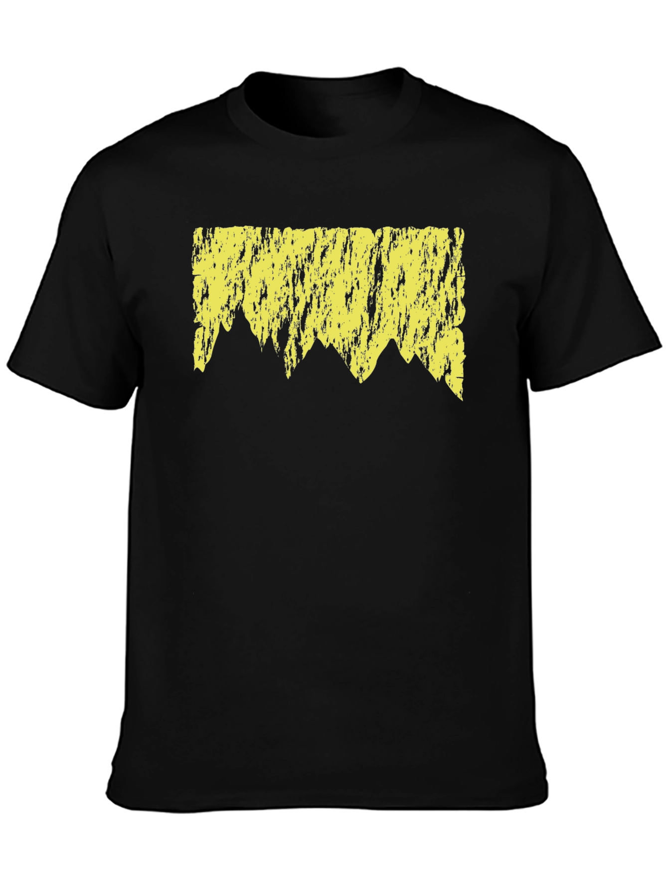 Abstract Mountain Graphic Tee - Black