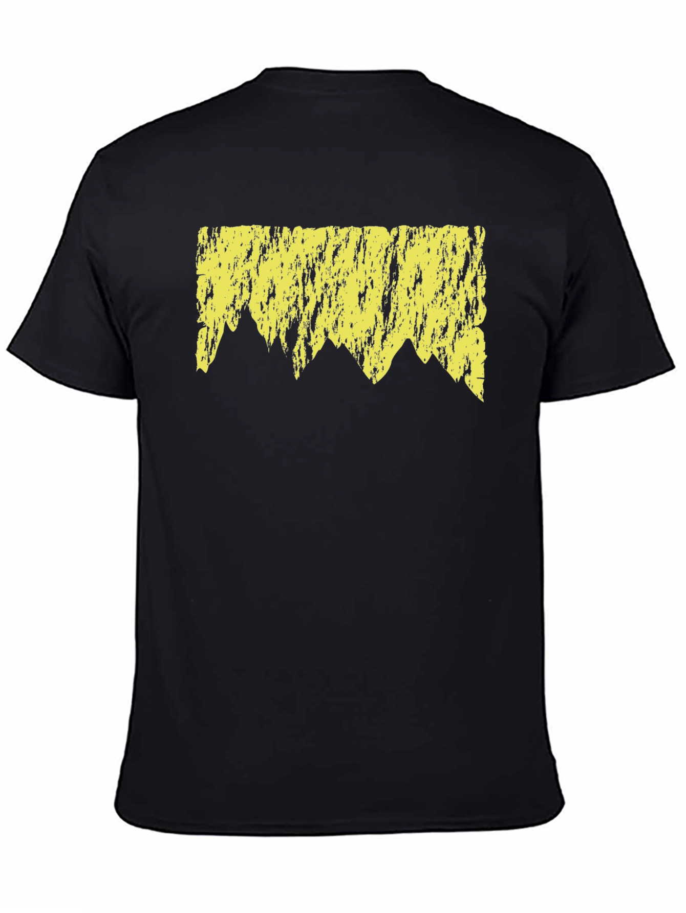 Abstract Mountain Graphic Tee - Black