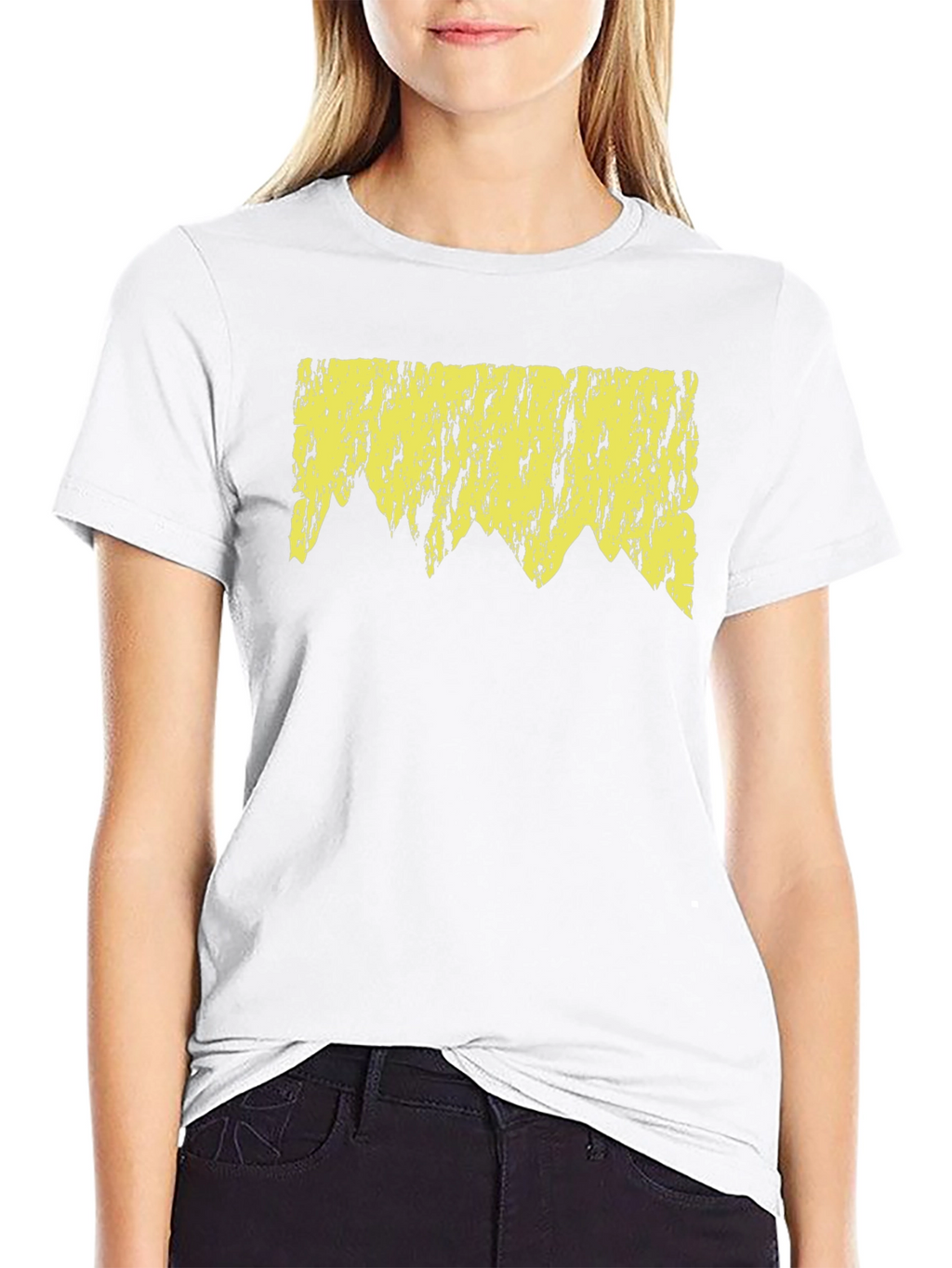 Abstract Mountain Graphic Tee - Black