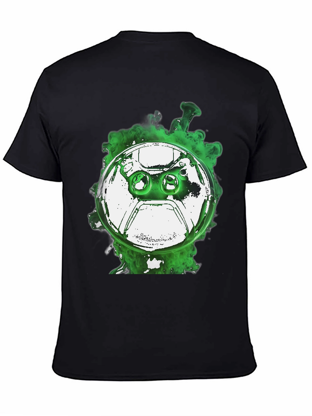 Gaming Controller T-Shirt - Green Smoke Design