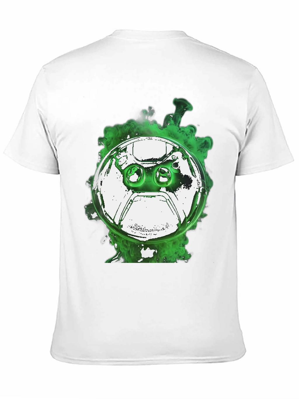 Gaming Controller T-Shirt - Green Smoke Design