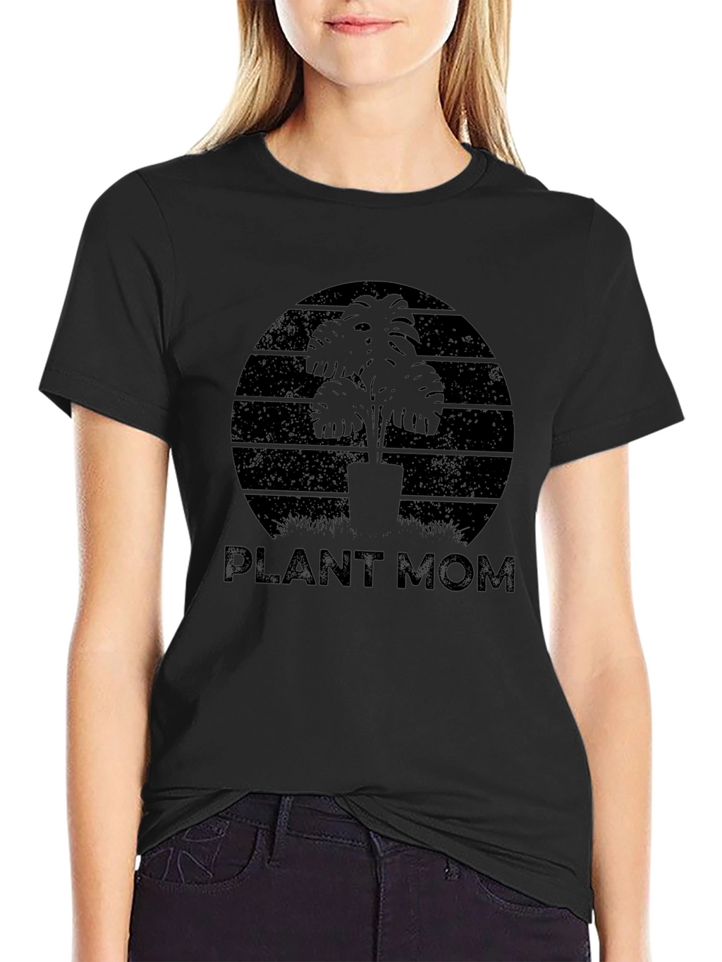 Plant Mom Graphic T-Shirt - Black