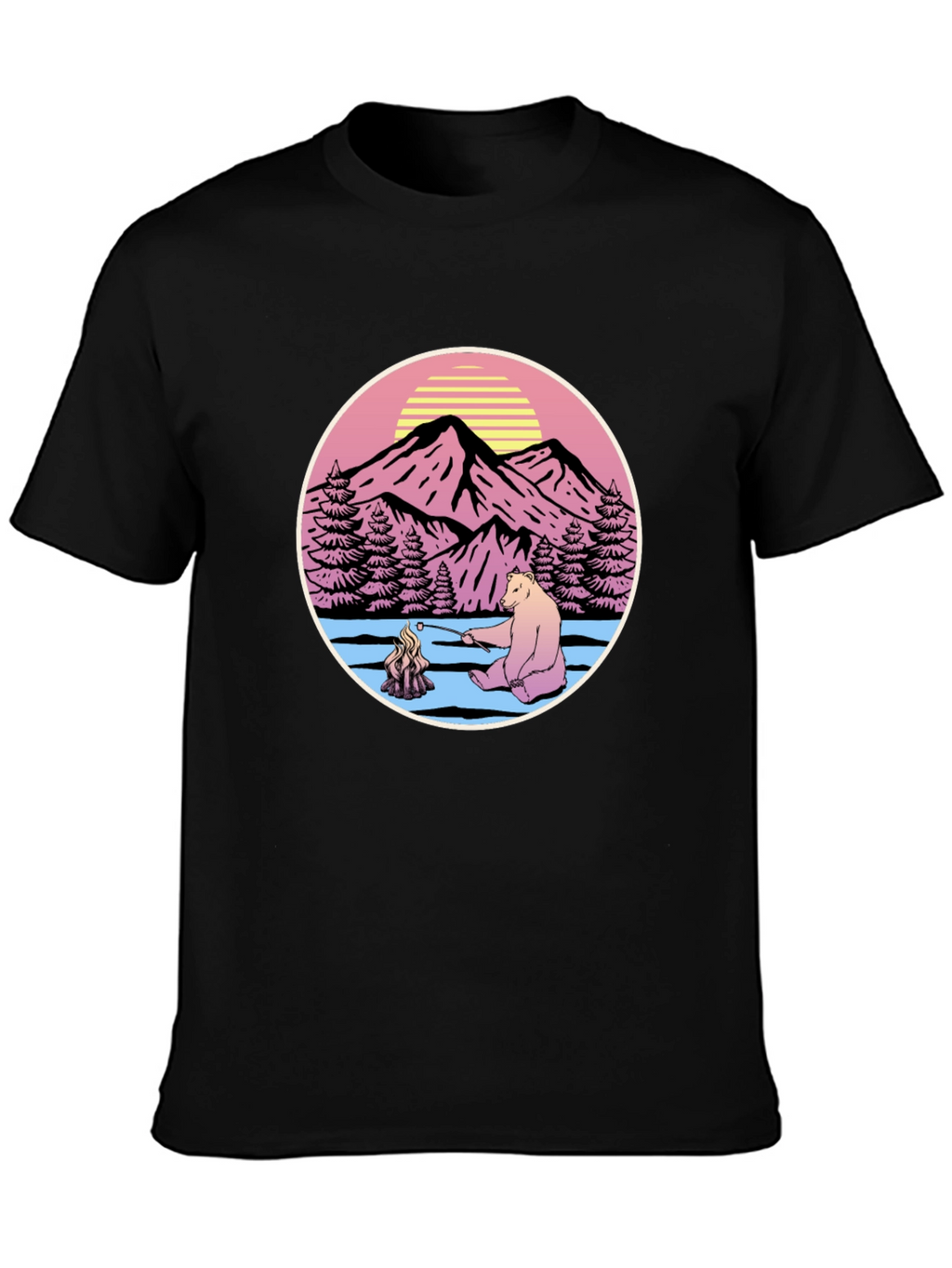 Retro Bear Campfire T-Shirt