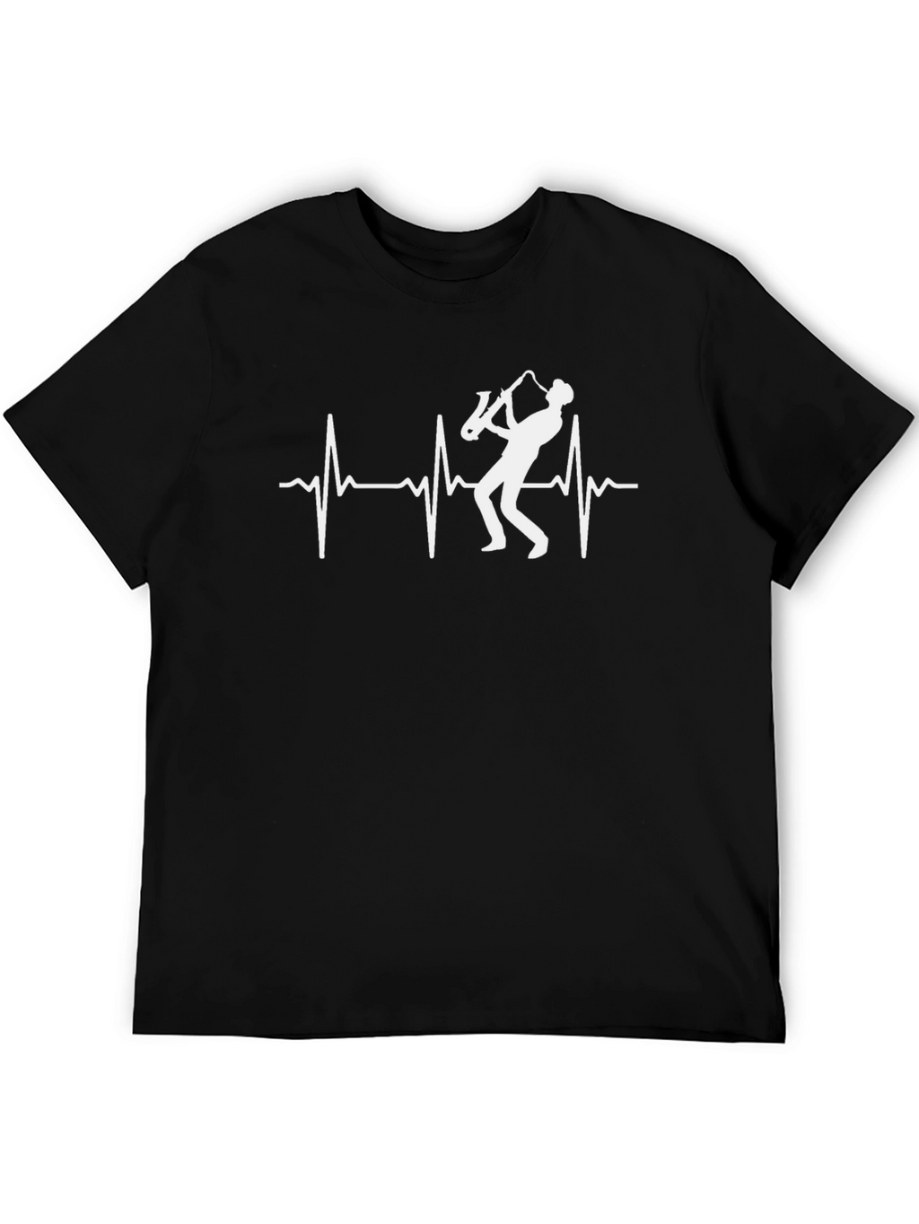 Saxophone Heartbeat T-Shirt - Musician Tee