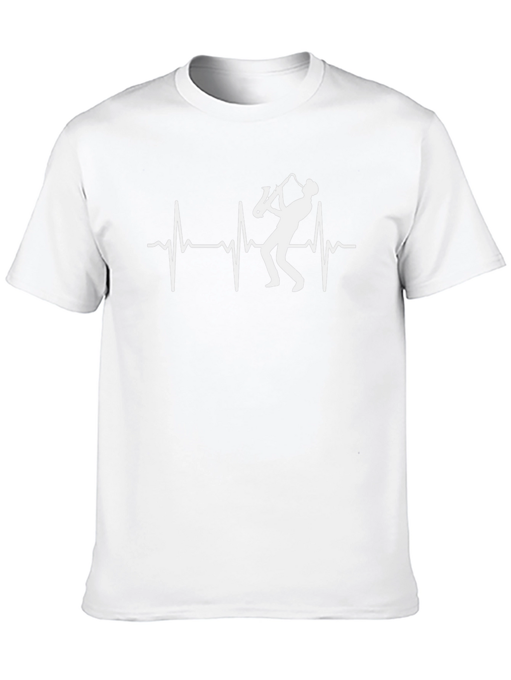Saxophone Heartbeat T-Shirt - Musician Tee