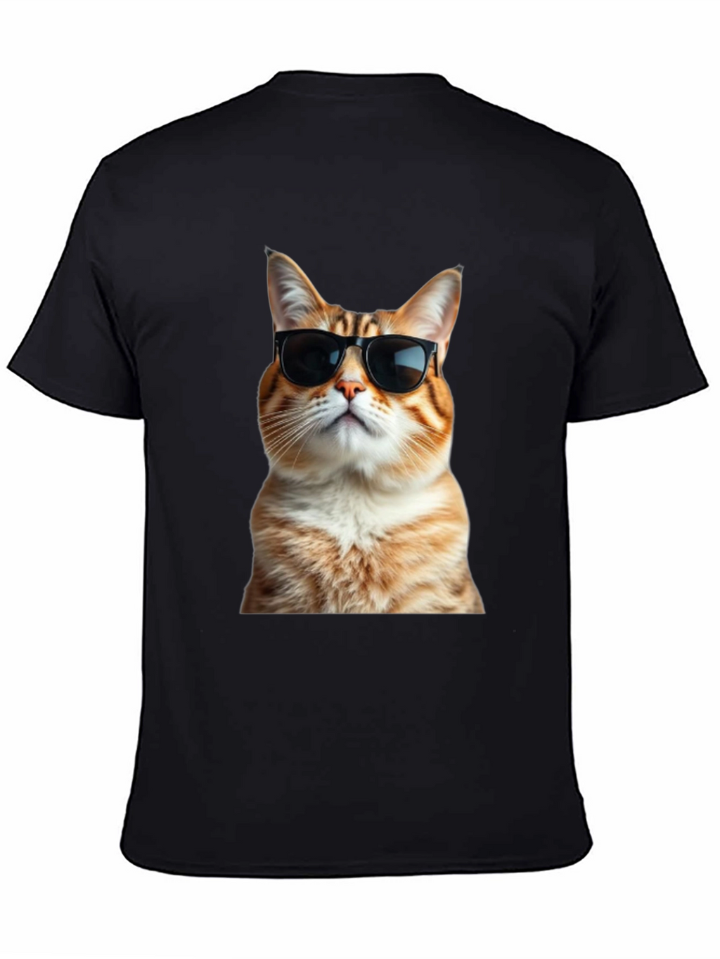 Cool Cat T-Shirt - Black Cotton Tee