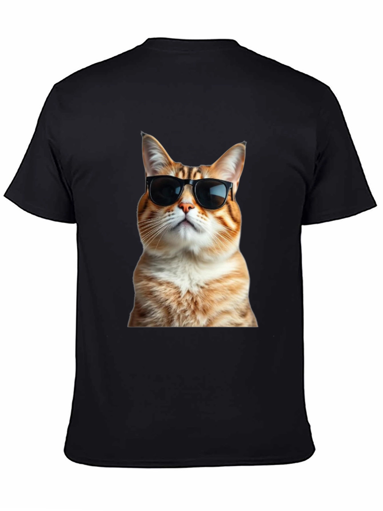 Cool Cat T-Shirt - Black Cotton Tee