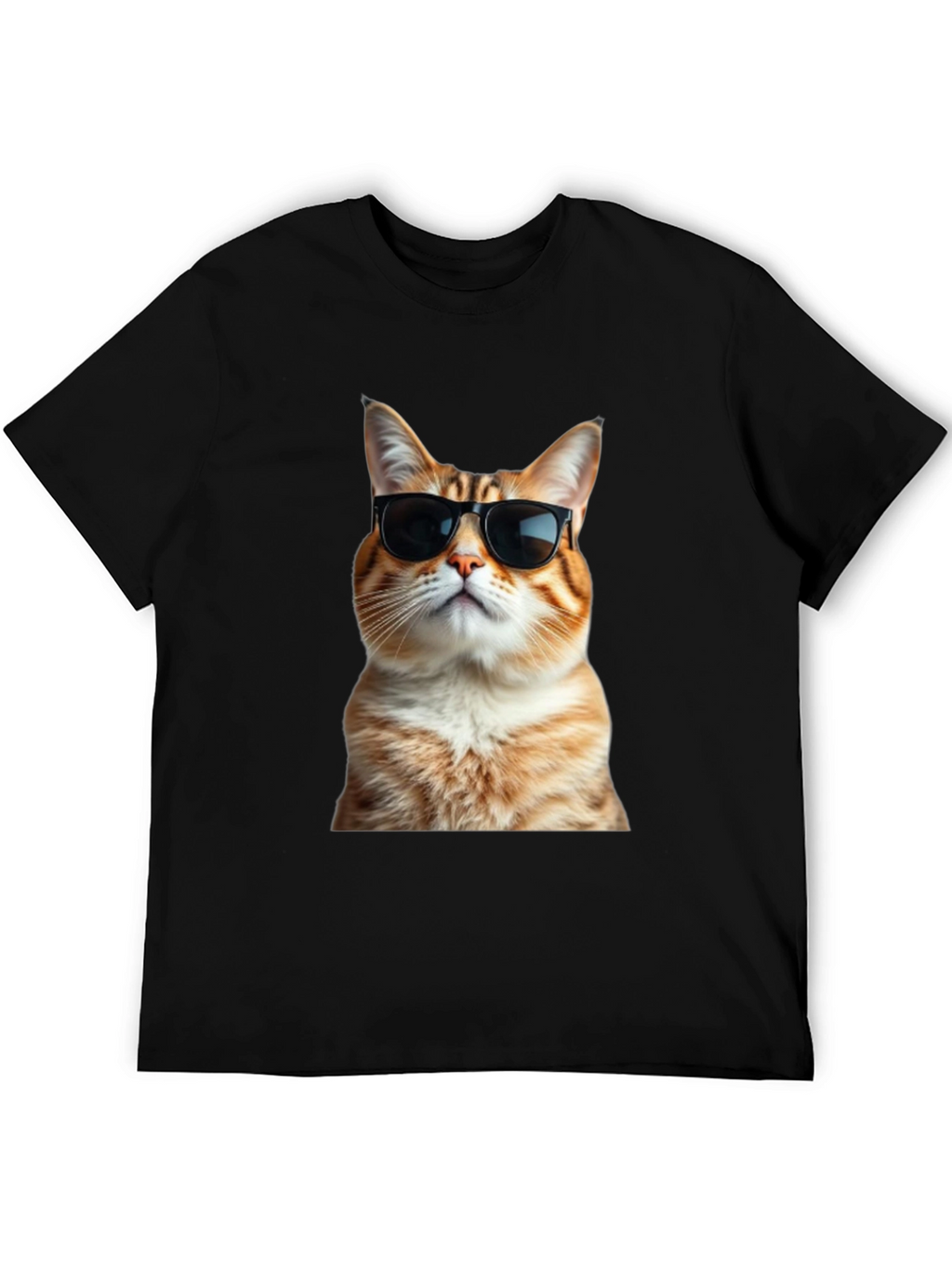 Cool Cat T-Shirt - Black Cotton Tee