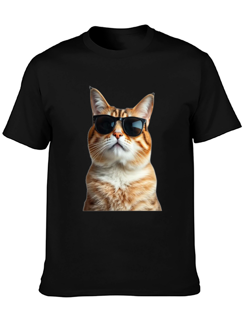 Cool Cat T-Shirt - Black Cotton Tee