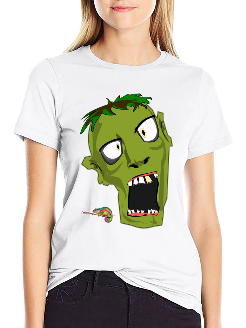 Zombie Graphic Print T-Shirt - Mens Black Tee