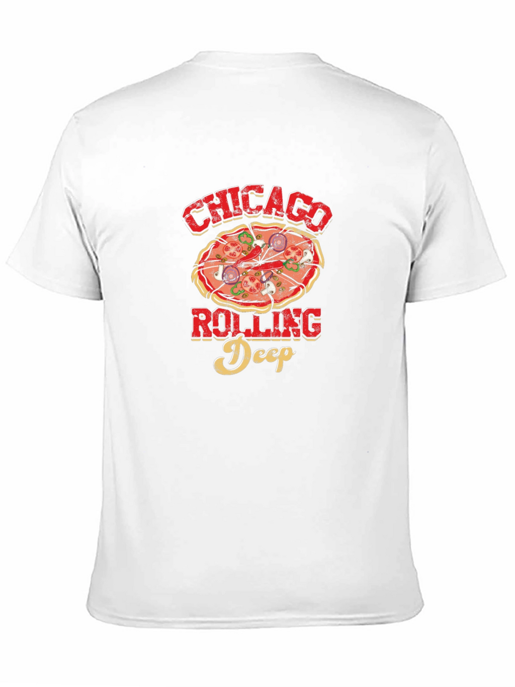 Chicago Rolling Deep Pizza Graphic T-Shirt