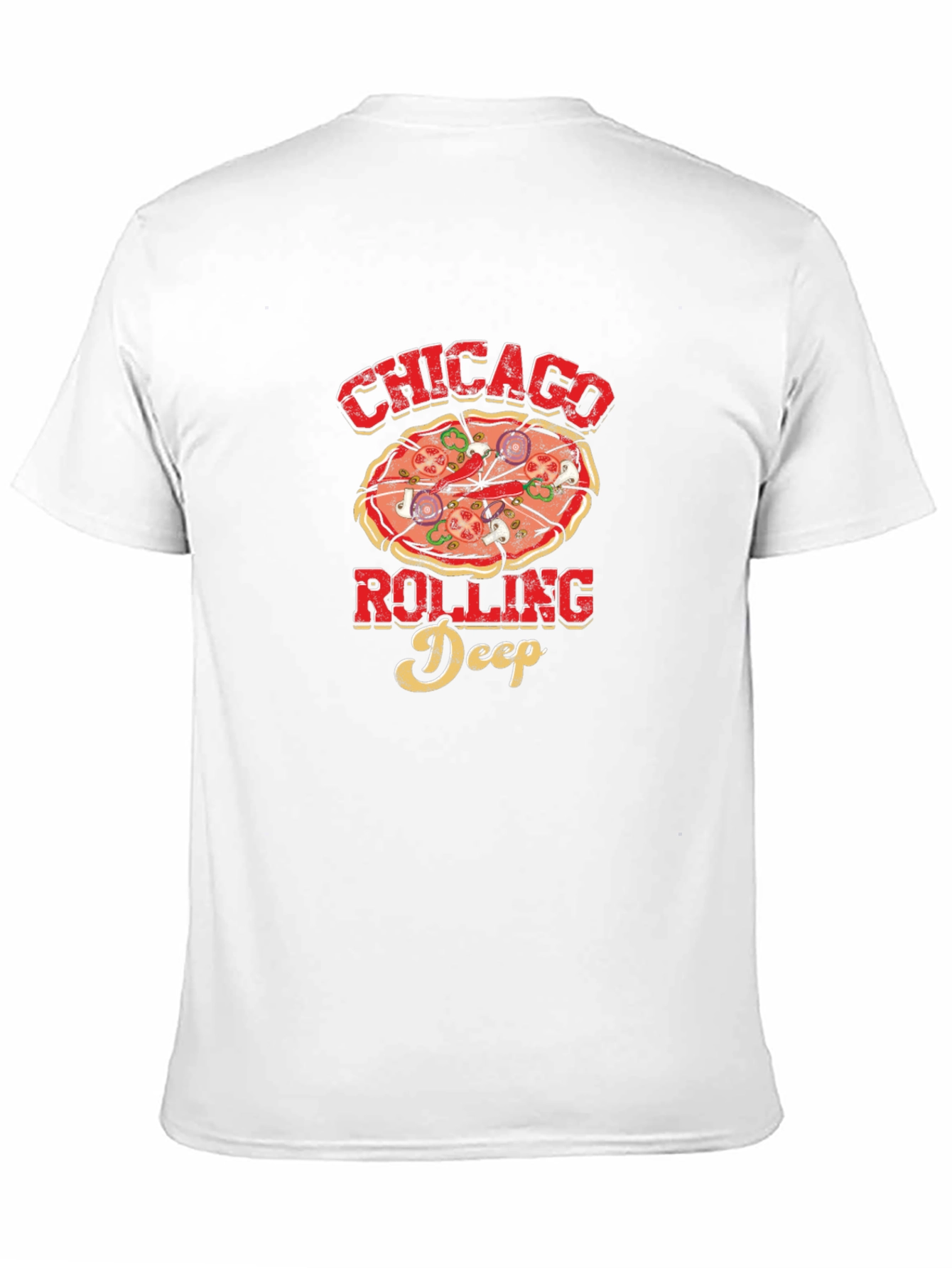 Chicago Rolling Deep Pizza Graphic T-Shirt