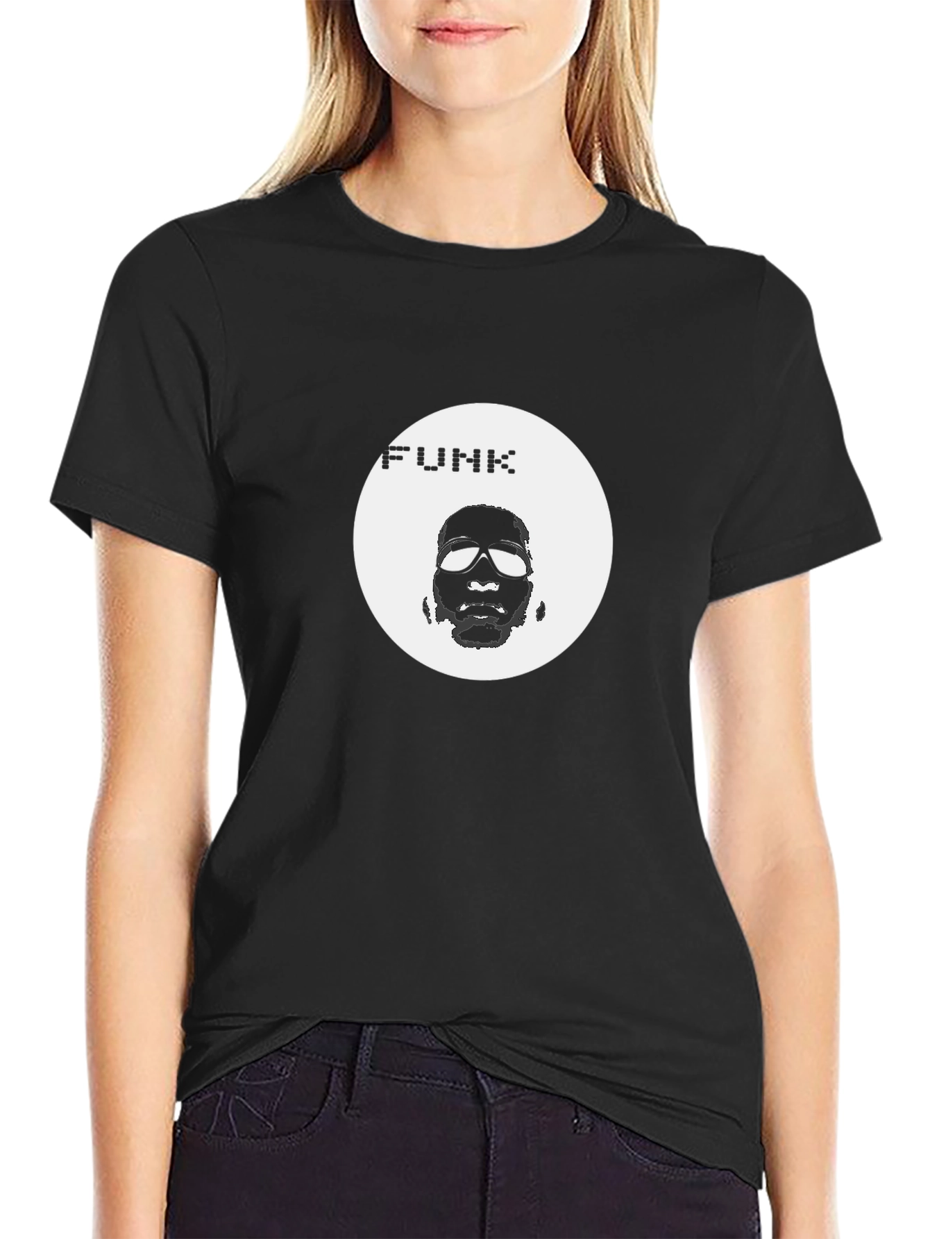 Funk Graphic Print Black T-Shirt