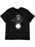 Pizza Shark Graphic Tee - Black Cotton T-Shirt