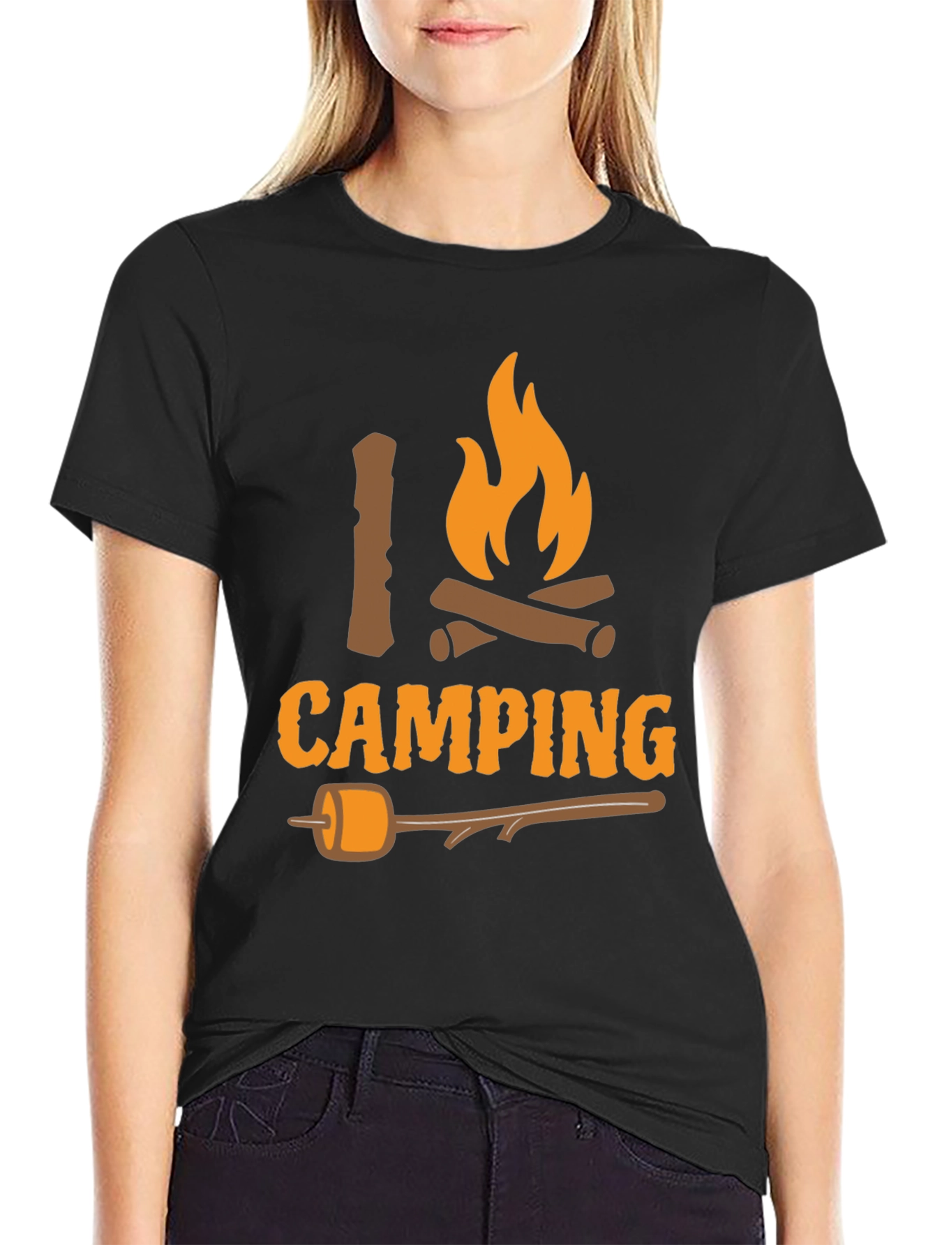 I Love Camping T-Shirt - Bonfire Marshmallow Graphic Tee