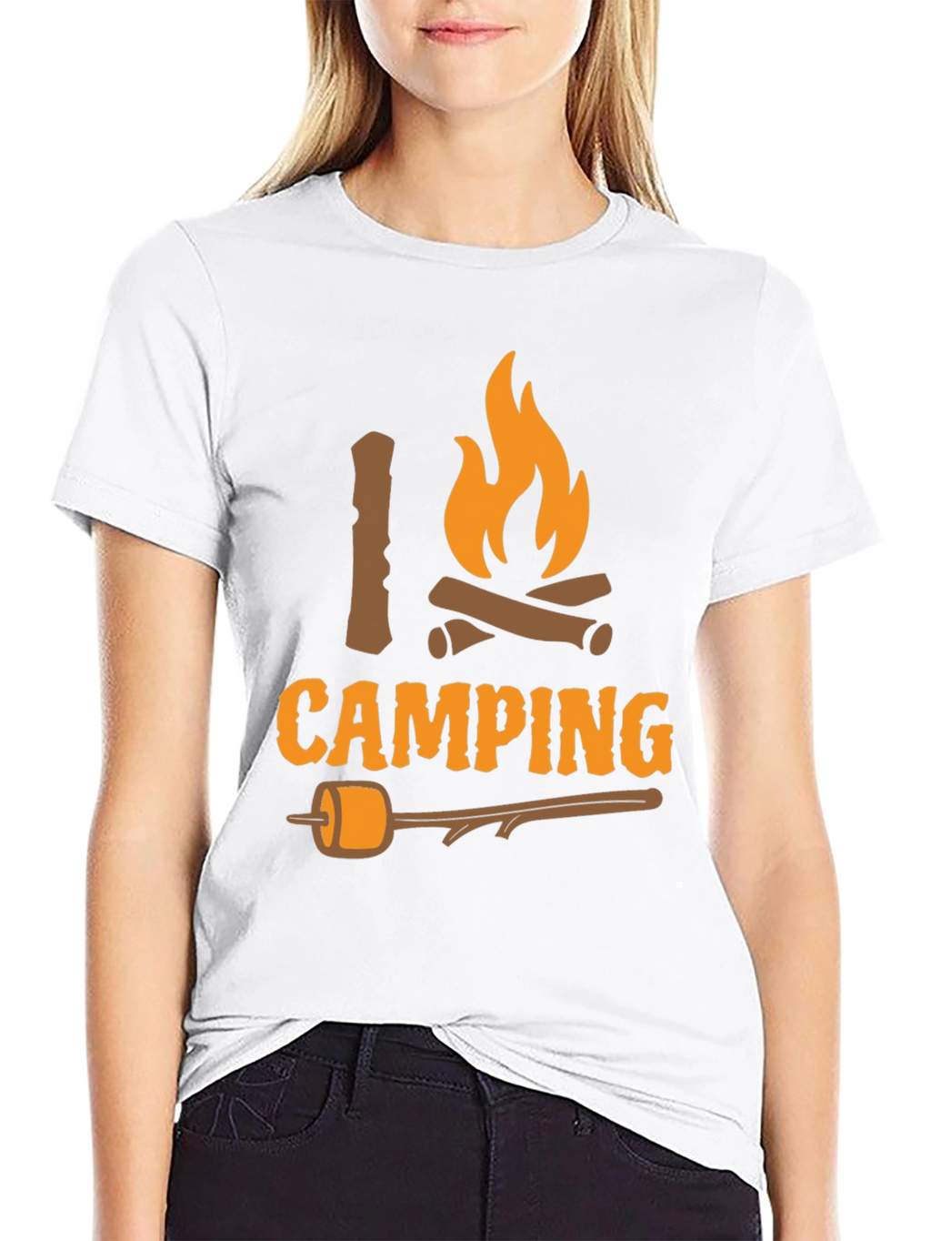 I Love Camping T-Shirt - Bonfire Marshmallow Graphic Tee