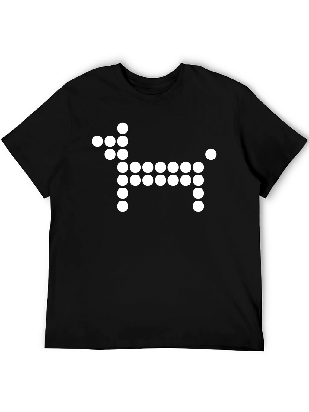 Pixel Dog Graphic Black T-Shirt
