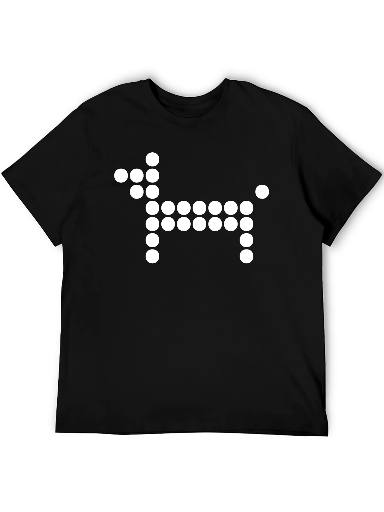 Pixel Dog Graphic Black T-Shirt