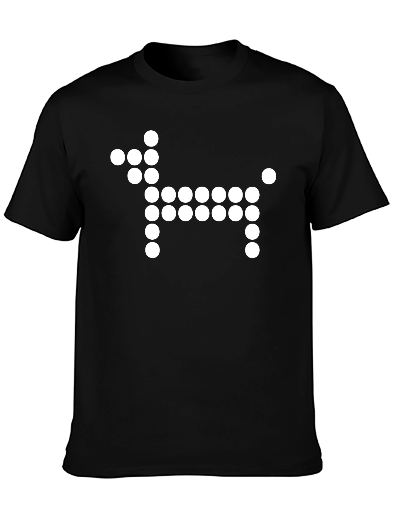 Pixel Dog Graphic Black T-Shirt