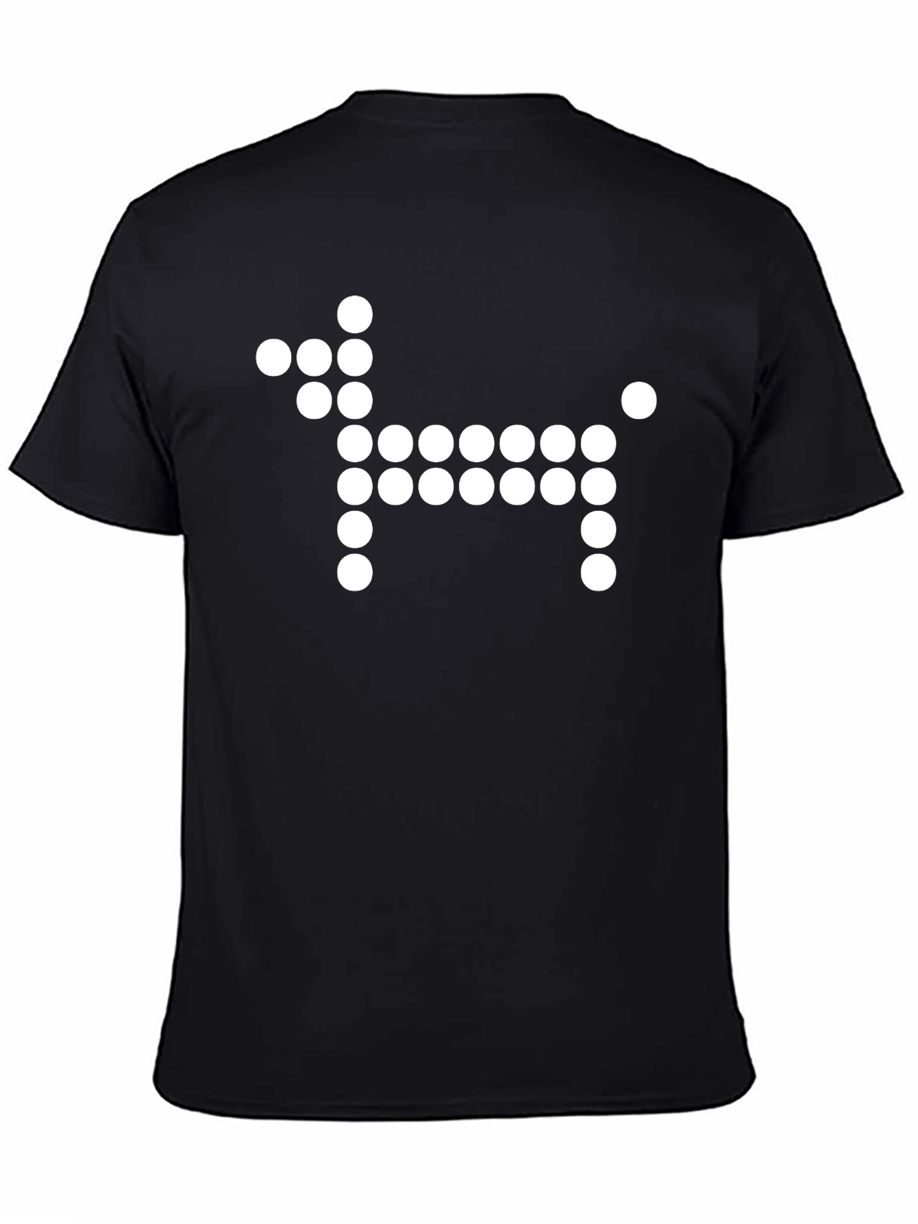 Pixel Dog Graphic Black T-Shirt