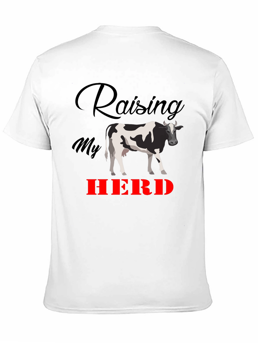 Raising My Herd Graphic Tee - Black Cotton T-Shirt