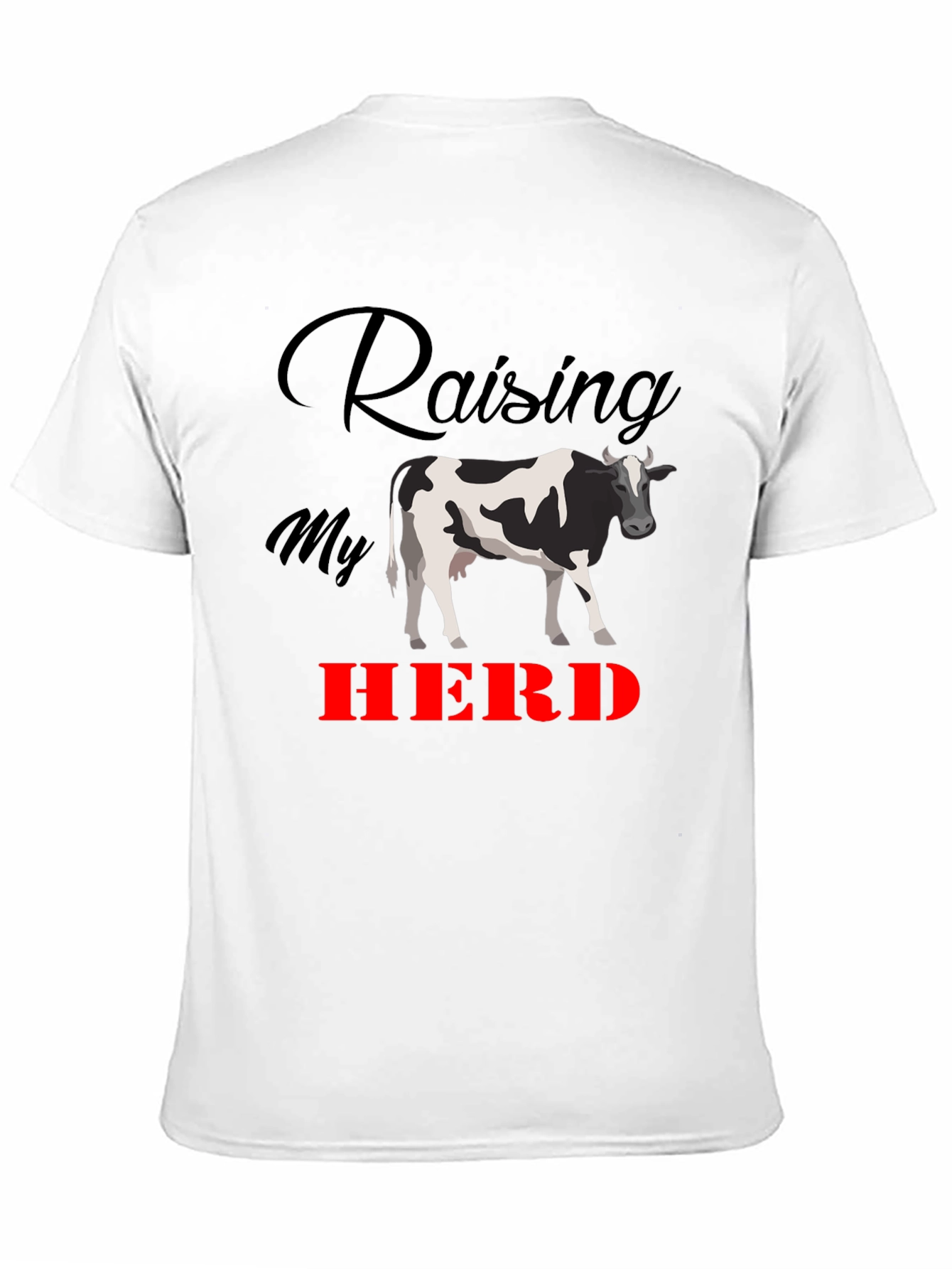 Raising My Herd Graphic Tee - Black Cotton T-Shirt