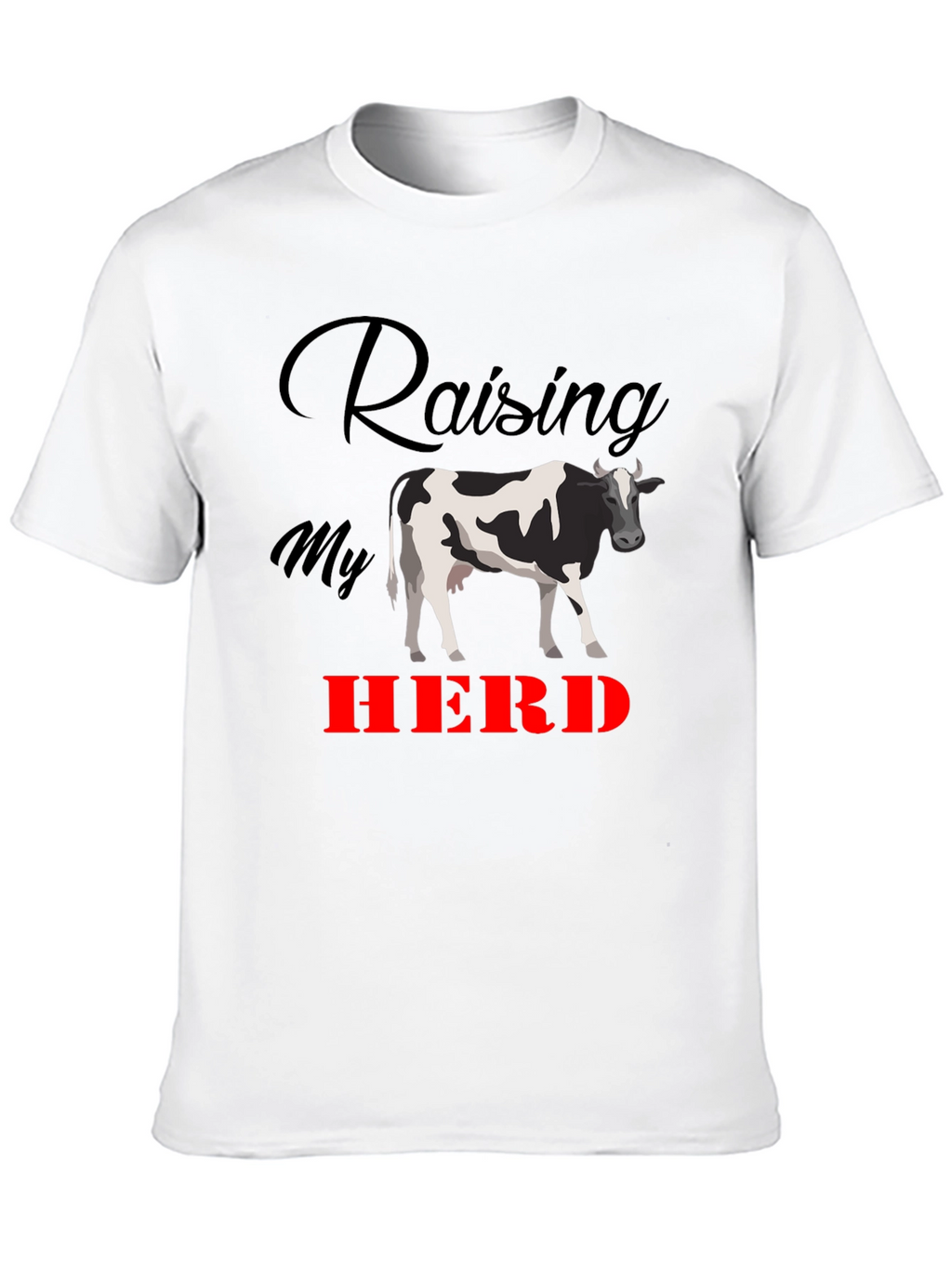 Raising My Herd Graphic Tee - Black Cotton T-Shirt