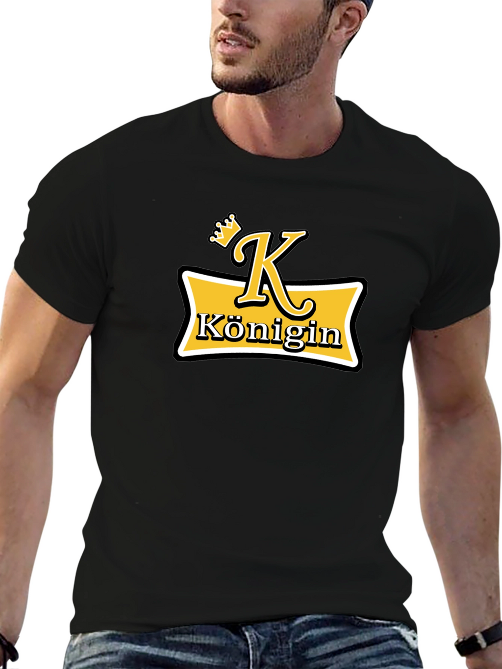 Konigin T-Shirt - Black Graphic Print