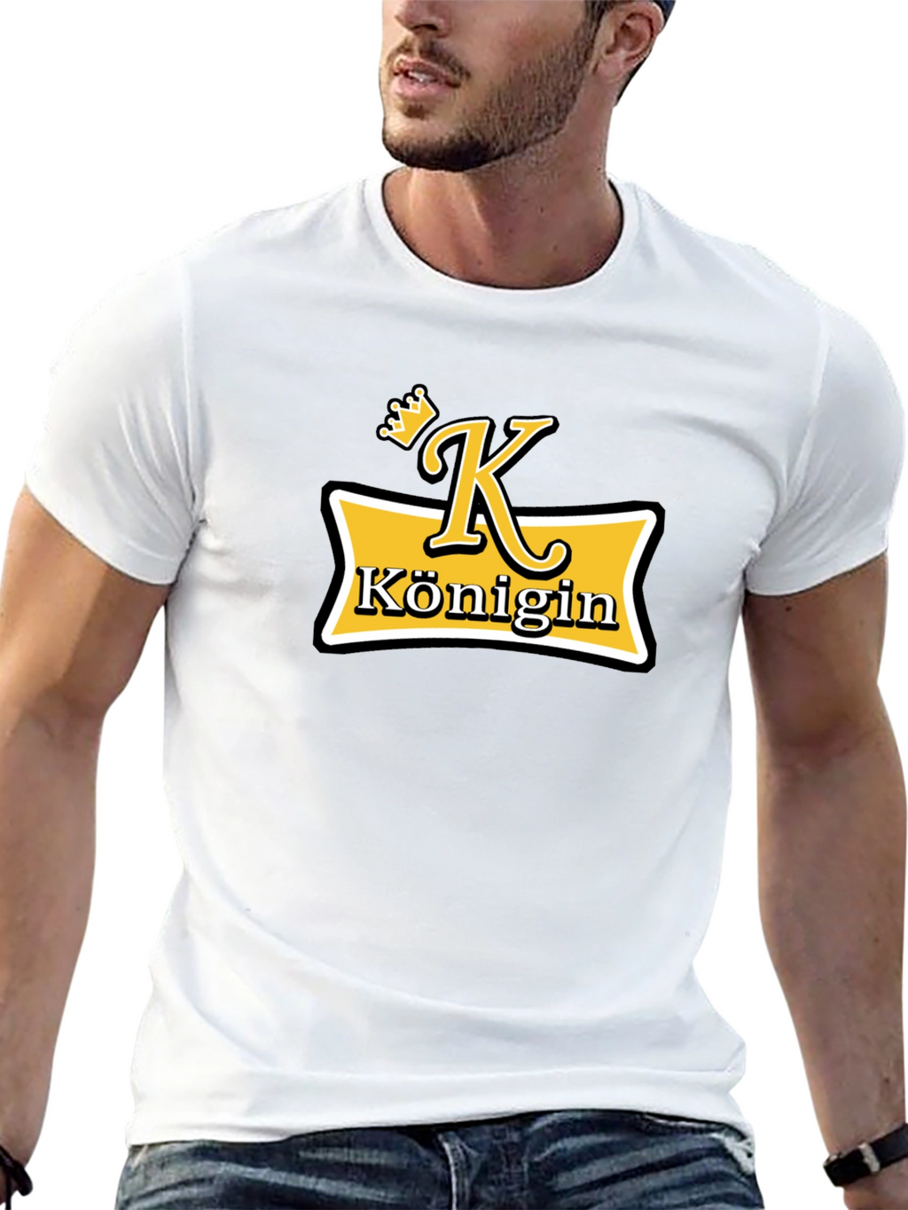 Konigin T-Shirt - Black Graphic Print