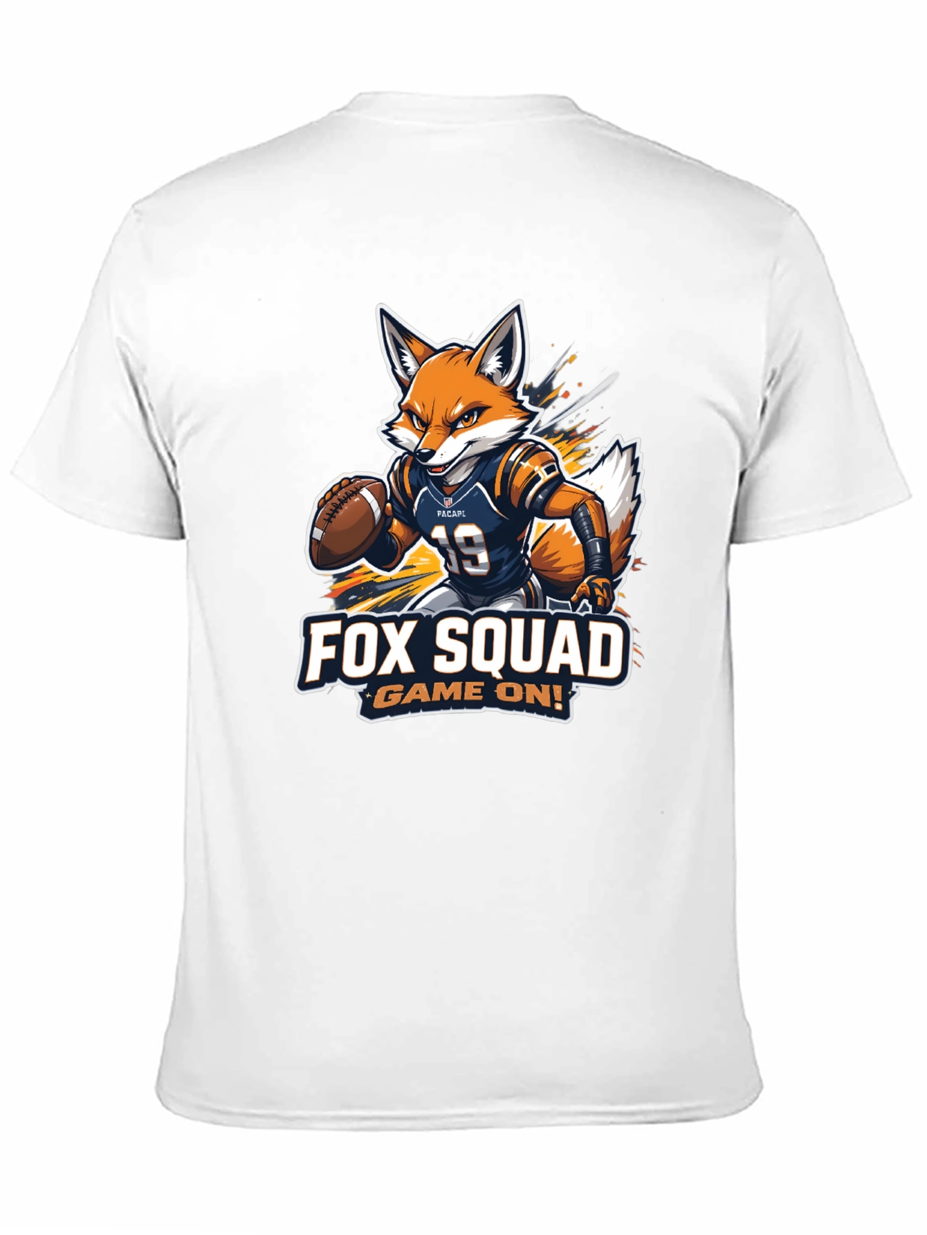 Fox Squad Football Game On! Black T-Shirt