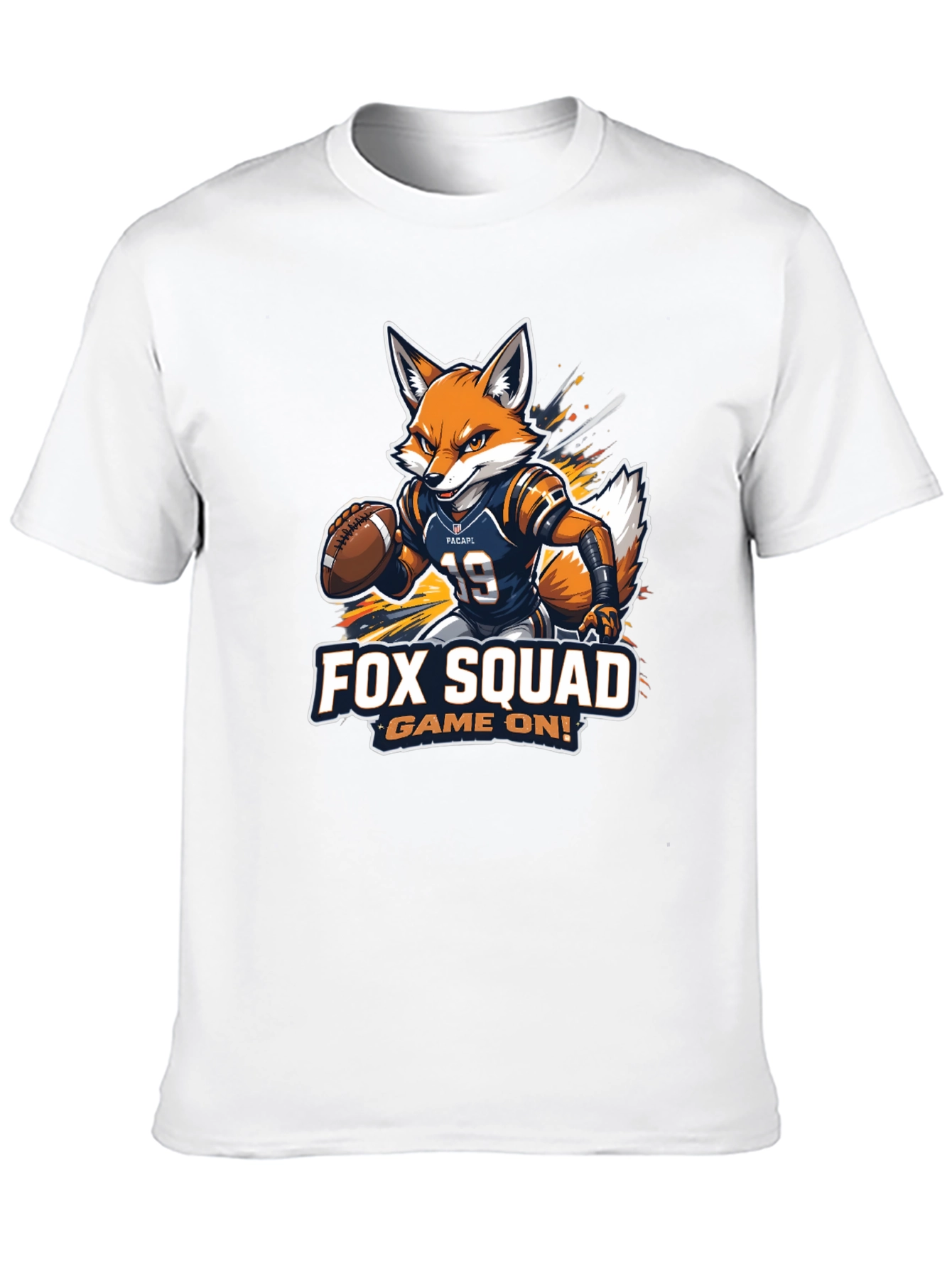Fox Squad Football Game On! Black T-Shirt