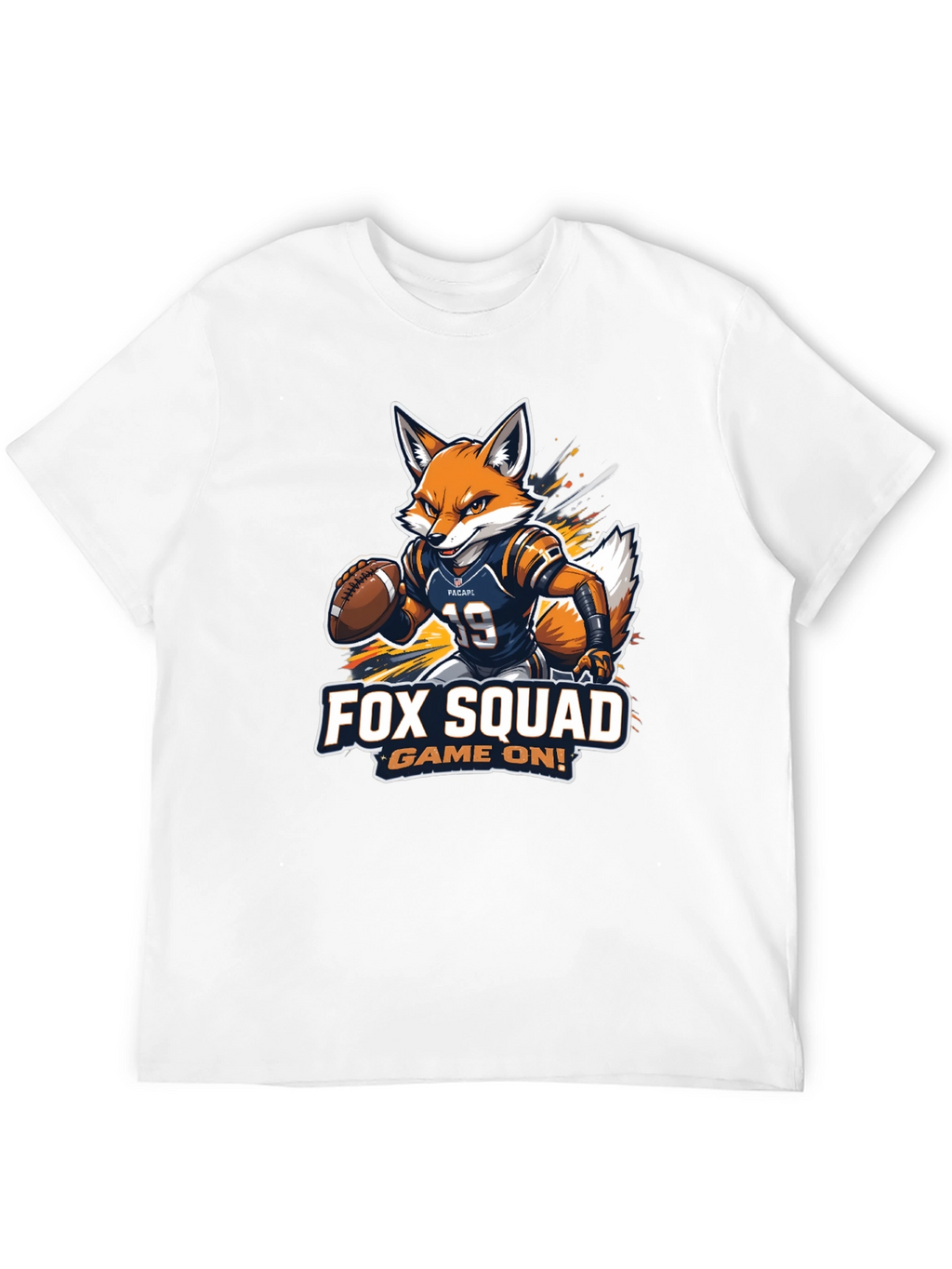 Fox Squad Football Game On! Black T-Shirt