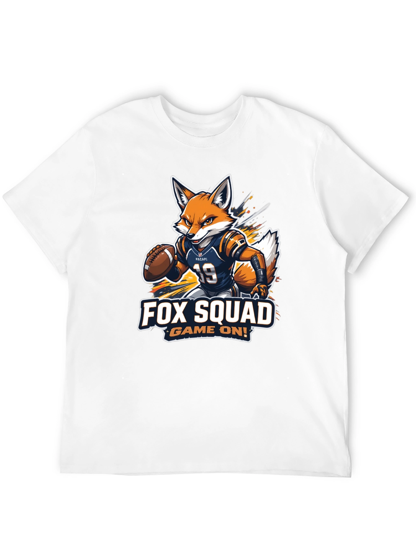 Fox Squad Football Game On! Black T-Shirt