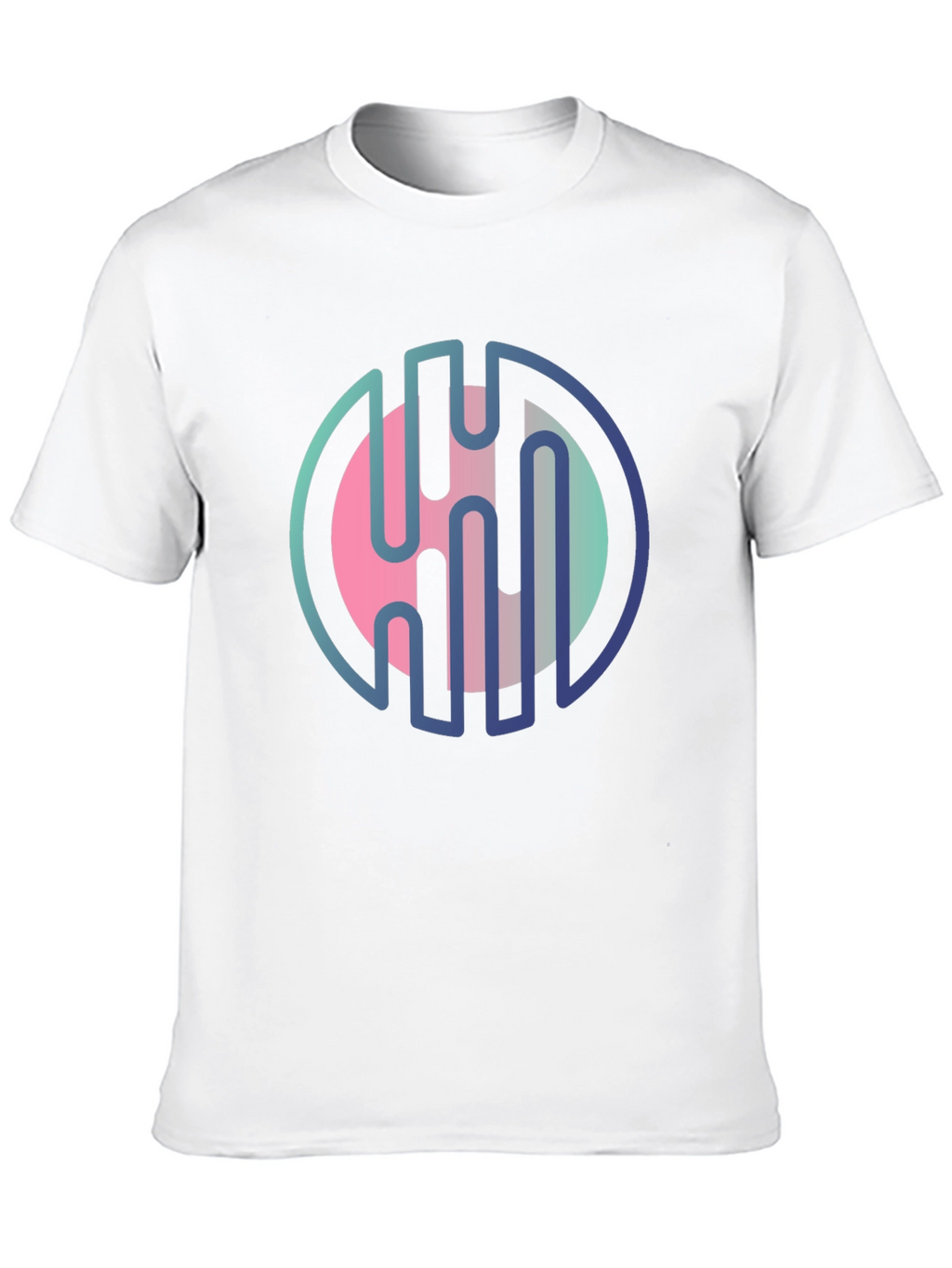 Modern Abstract Graphic Print Black T-Shirt
