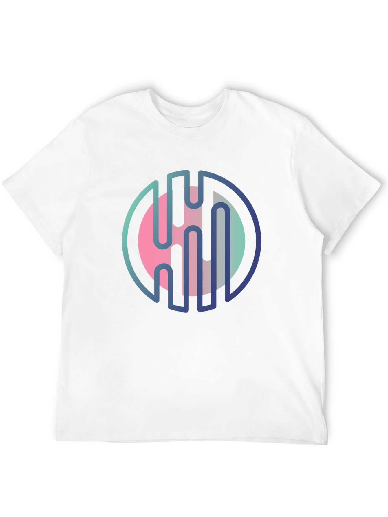 Modern Abstract Graphic Print Black T-Shirt