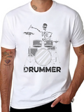 Skeleton Drummer Black T-Shirt