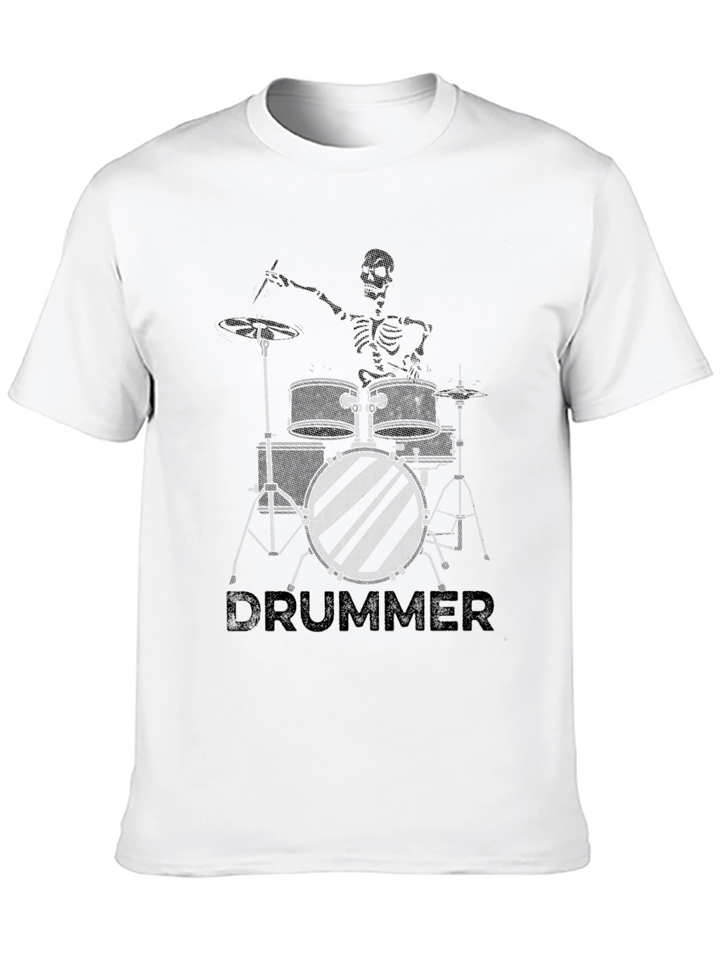 Skeleton Drummer Black T-Shirt