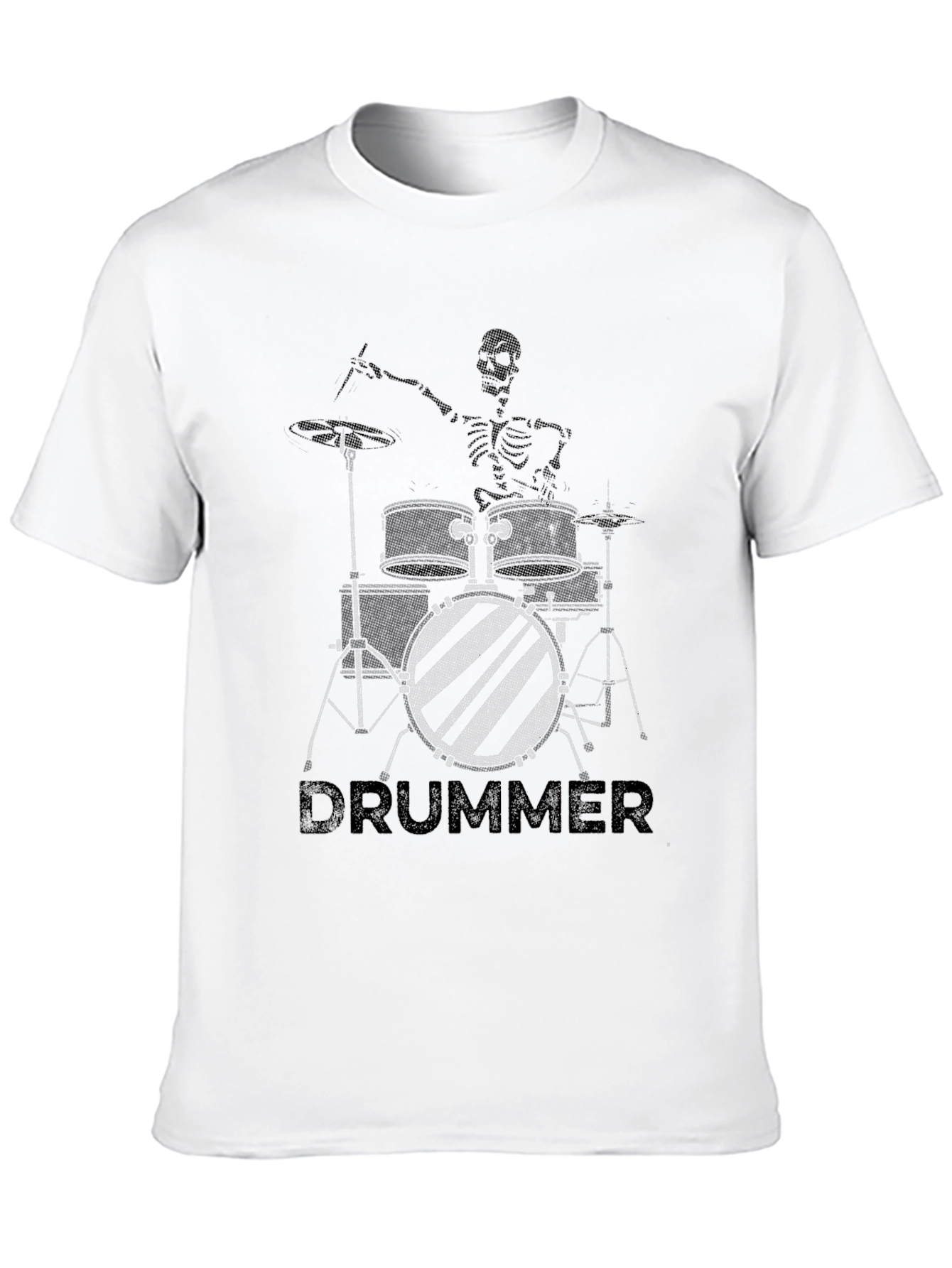 Skeleton Drummer Black T-Shirt