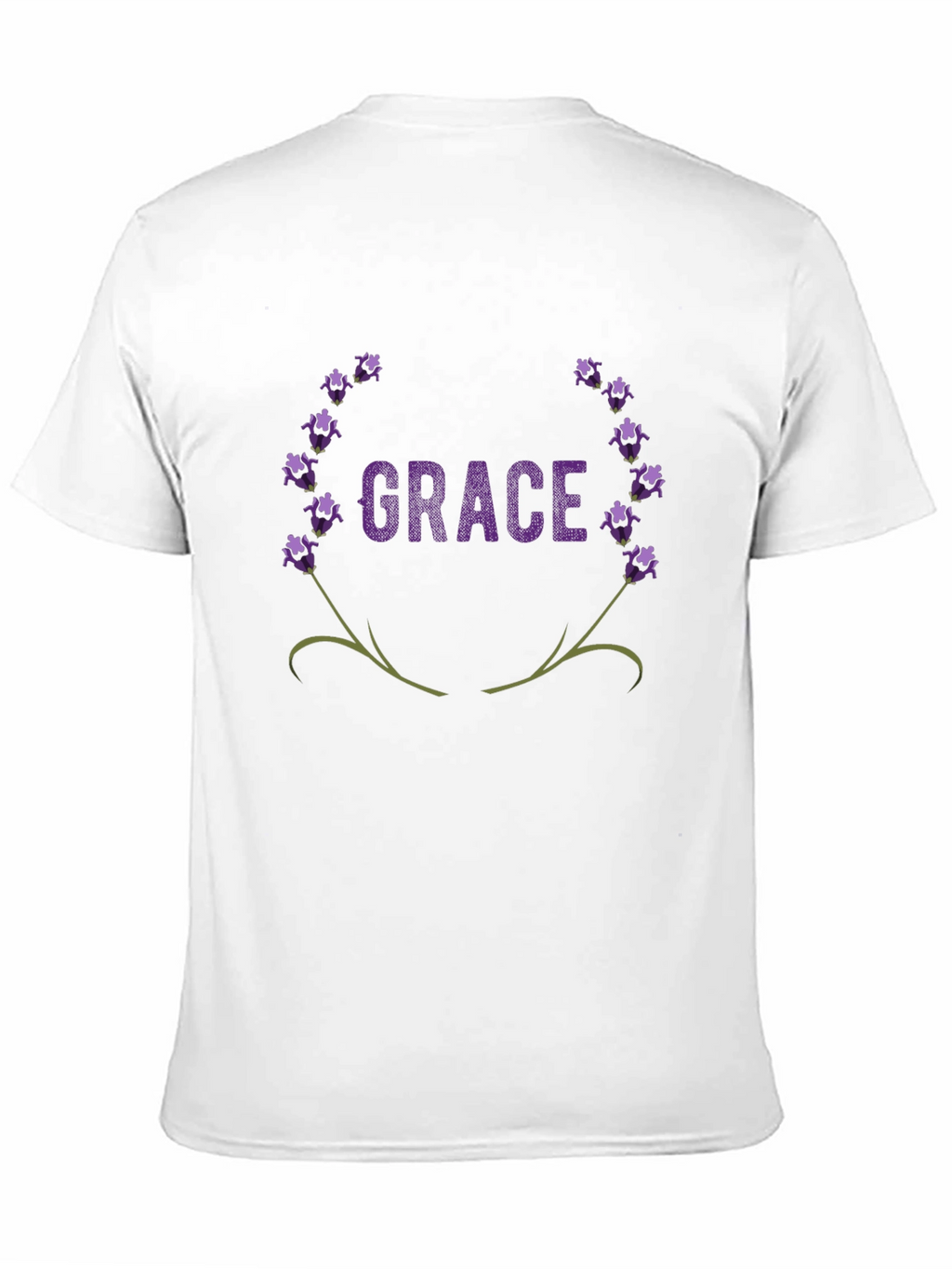 Grace Lavender Wreath T-Shirt - Elegant & Stylish